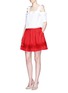 Figure View - Click To Enlarge - ALICE & OLIVIA - 'Tania' lace insert pouf skirt