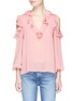 Main View - Click To Enlarge - ALICE & OLIVIA - 'Gia' ruffle cold shoulder crépon blouse