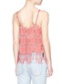Back View - Click To Enlarge - ALICE & OLIVIA - 'Waverly' fringe hem floral lace camisole
