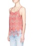 Front View - Click To Enlarge - ALICE & OLIVIA - 'Waverly' fringe hem floral lace camisole