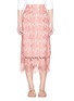 Main View - Click To Enlarge - ALICE & OLIVIA - 'Strand' fringe hem floral lace pencil skirt