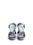 Front View - Click To Enlarge - FRANCES VALENTINE - 'Dizzie' glitter heel satin velvet platform sandals
