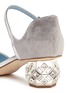 Detail View - Click To Enlarge - FRANCES VALENTINE - 'Ella' jewelled heel velvet Mary Jane pumps