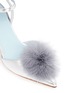 Detail View - Click To Enlarge - FRANCES VALENTINE - 'Willow' pompom metallic leather pumps
