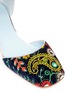 Detail View - Click To Enlarge - FRANCES VALENTINE - 'Ella' jewelled heel embroidered velvet Mary Jane pumps