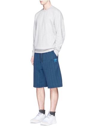 Figure View - Click To Enlarge - ADIDAS - 'XBYO' reflective print cotton sweatshirt