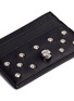Detail View - Click To Enlarge - ALEXANDER MCQUEEN - Skull stud leather card holder
