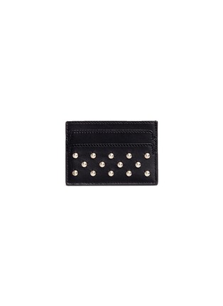 Figure View - Click To Enlarge - ALEXANDER MCQUEEN - Skull stud leather card holder