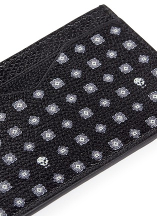 Detail View - Click To Enlarge - ALEXANDER MCQUEEN - Skull hexagon print leather card holder