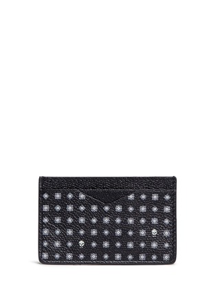 Main View - Click To Enlarge - ALEXANDER MCQUEEN - Skull hexagon print leather card holder
