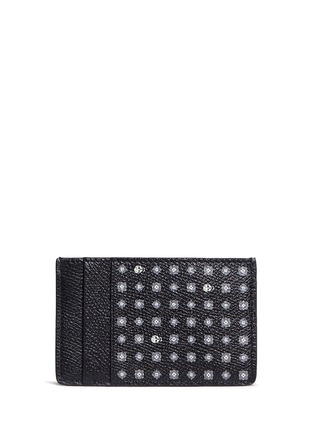 Figure View - Click To Enlarge - ALEXANDER MCQUEEN - Skull hexagon print leather card holder