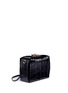 Detail View - Click To Enlarge - ALEXANDER MCQUEEN - 'The Box Bag' in croc embossed patent leather