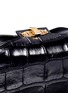  - ALEXANDER MCQUEEN - 'The Box Bag' in croc embossed patent leather