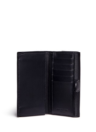 Figure View - Click To Enlarge - ALEXANDER MCQUEEN - Skull clasp leather French wallet