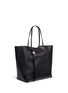 Detail View - Click To Enlarge - ALEXANDER MCQUEEN - Skull charm leather open shopper tote