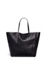 Detail View - Click To Enlarge - ALEXANDER MCQUEEN - Skull charm leather open shopper tote