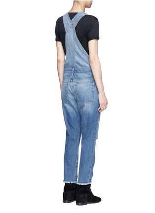 Back View - Click To Enlarge - CURRENT/ELLIOTT - 'The Charley' distressed denim overalls