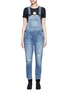 Main View - Click To Enlarge - CURRENT/ELLIOTT - 'The Charley' distressed denim overalls