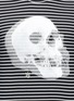 Detail View - Click To Enlarge - ALEXANDER MCQUEEN - Optic skull print stripe jersey T-shirt