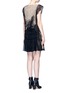Back View - Click To Enlarge - CHLOÉ - Floral lace gathered hem dress