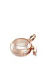 Detail View - Click To Enlarge - LOQUET LONDON - 14k rose gold rock crystal round locket – Small 12mm