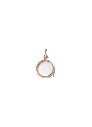 Main View - Click To Enlarge - LOQUET LONDON - 14k rose gold rock crystal round locket – Small 12mm