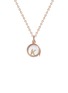 Figure View - Click To Enlarge - LOQUET LONDON - 14k rose gold rock crystal round locket – Small 12mm