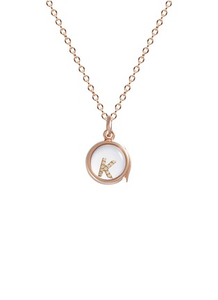 Figure View - Click To Enlarge - LOQUET LONDON - Diamond 18k yellow gold letter charm – K