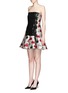 Front View - Click To Enlarge - LANVIN - Sequin handbag jacquard flare dress