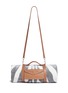 Main View - Click To Enlarge - MASLIN & CO - Zebra stripe jacquard beach towel and leather carrier set