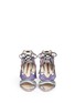 Front View - Click To Enlarge - SOPHIA WEBSTER - 'Heaven Tempest Orchid' wave appliqué leather sandals