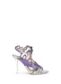 Main View - Click To Enlarge - SOPHIA WEBSTER - 'Heaven Tempest Orchid' wave appliqué leather sandals