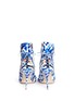 Back View - Click To Enlarge - SOPHIA WEBSTER - 'Lacey Oceana' print leather caged sandals