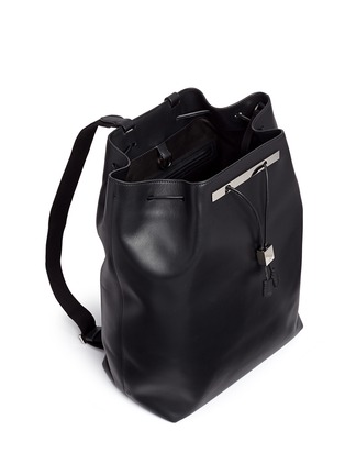 Detail View - Click To Enlarge - THE ROW - 'Backpack 11' leather drawstring backpack