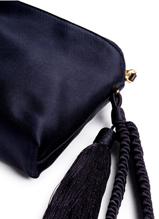 Detail View - Click To Enlarge - THE ROW - Silk satin tassel wristlet pouch