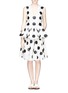 Figure View - Click To Enlarge - CHICTOPIA - Glossy polka dot print poplin skirt