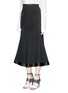 Front View - Click To Enlarge - ELLERY - 'Pastiche' floating pocket flute skirt
