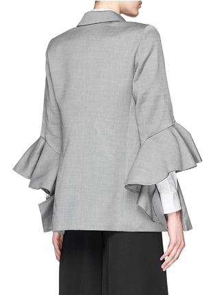 Back View - Click To Enlarge - ELLERY - 'Bromley' deconstructed bell sleeve blazer