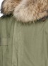 Detail View - Click To Enlarge - MR & MRS ITALY - Army' raccoon hood trim coyote fur parka