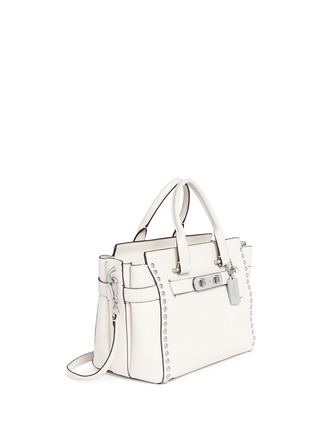 Front View - Click To Enlarge - COACH - 'Swagger' rivet leather tote