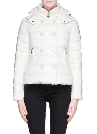 Main View - Click To Enlarge - MONCLER - Double breasted hood down jacket