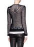Back View - Click To Enlarge - ALEXANDER MCQUEEN - Wool-silk open knit top
