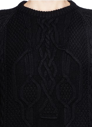 Detail View - Click To Enlarge - ALEXANDER MCQUEEN - Skull cable knit sweater