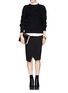 Figure View - Click To Enlarge - ALEXANDER MCQUEEN - Skull cable knit sweater