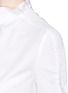 Detail View - Click To Enlarge - KENZO - Shirred shoulder cotton poplin cropped top