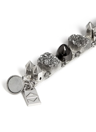 Detail View - Click To Enlarge - MOUNSER - Crystal stone filigree bracelet