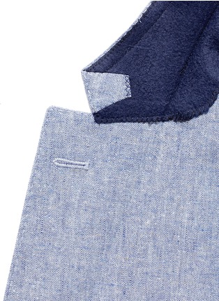 Detail View - Click To Enlarge - BOGLIOLI - 'Hampton' silk-linen Oxford blazer
