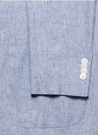 Detail View - Click To Enlarge - BOGLIOLI - 'Hampton' silk-linen Oxford blazer