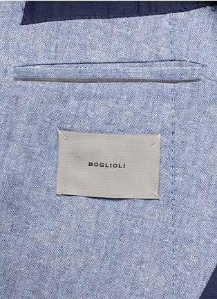  - BOGLIOLI - 'Hampton' silk-linen Oxford blazer