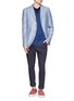 Figure View - Click To Enlarge - BOGLIOLI - 'Hampton' silk-linen Oxford blazer